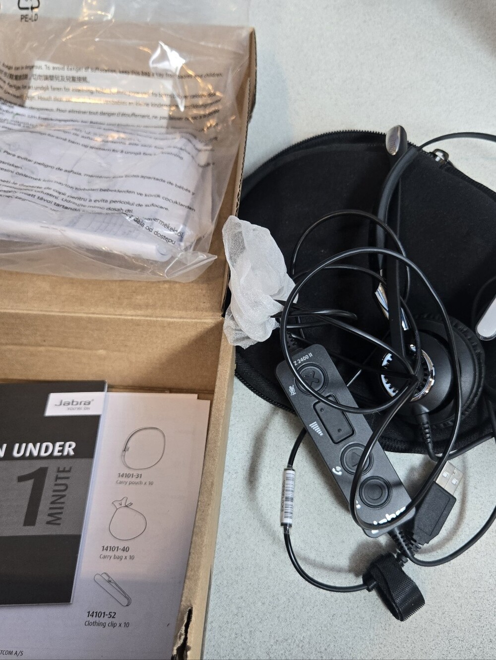 Jabra Biz 2400 II Duo USB Wired Headset with Noise Canceling Mic